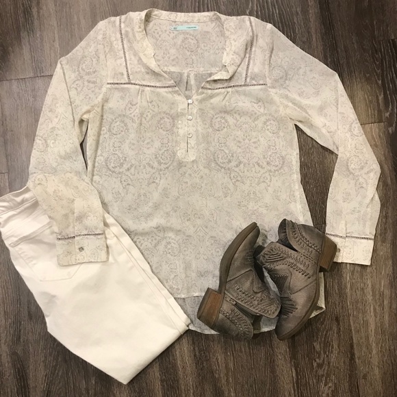 Maurices Sheer White Boho blouse - Picture 2 of 3